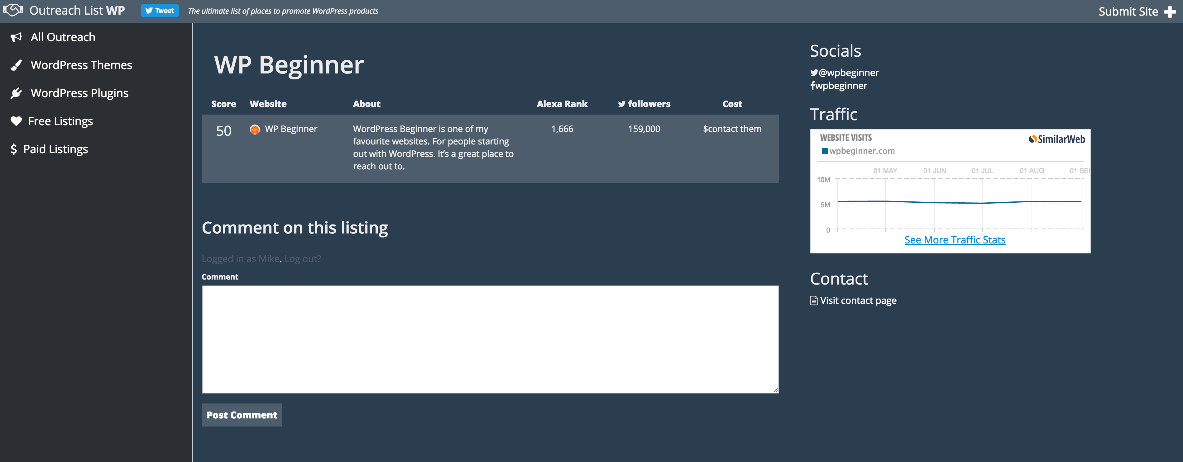 Outreach List WP gallery image