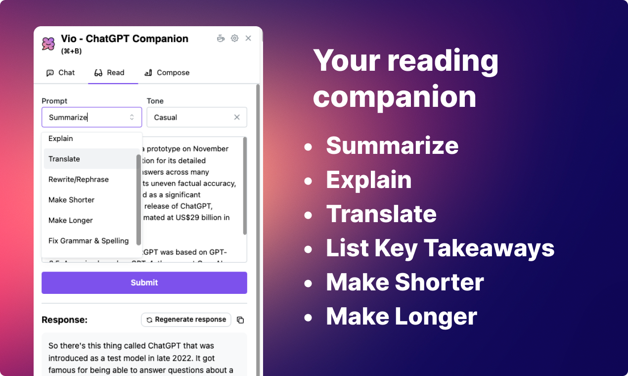 Vio - ChatGPT Web Companion gallery image