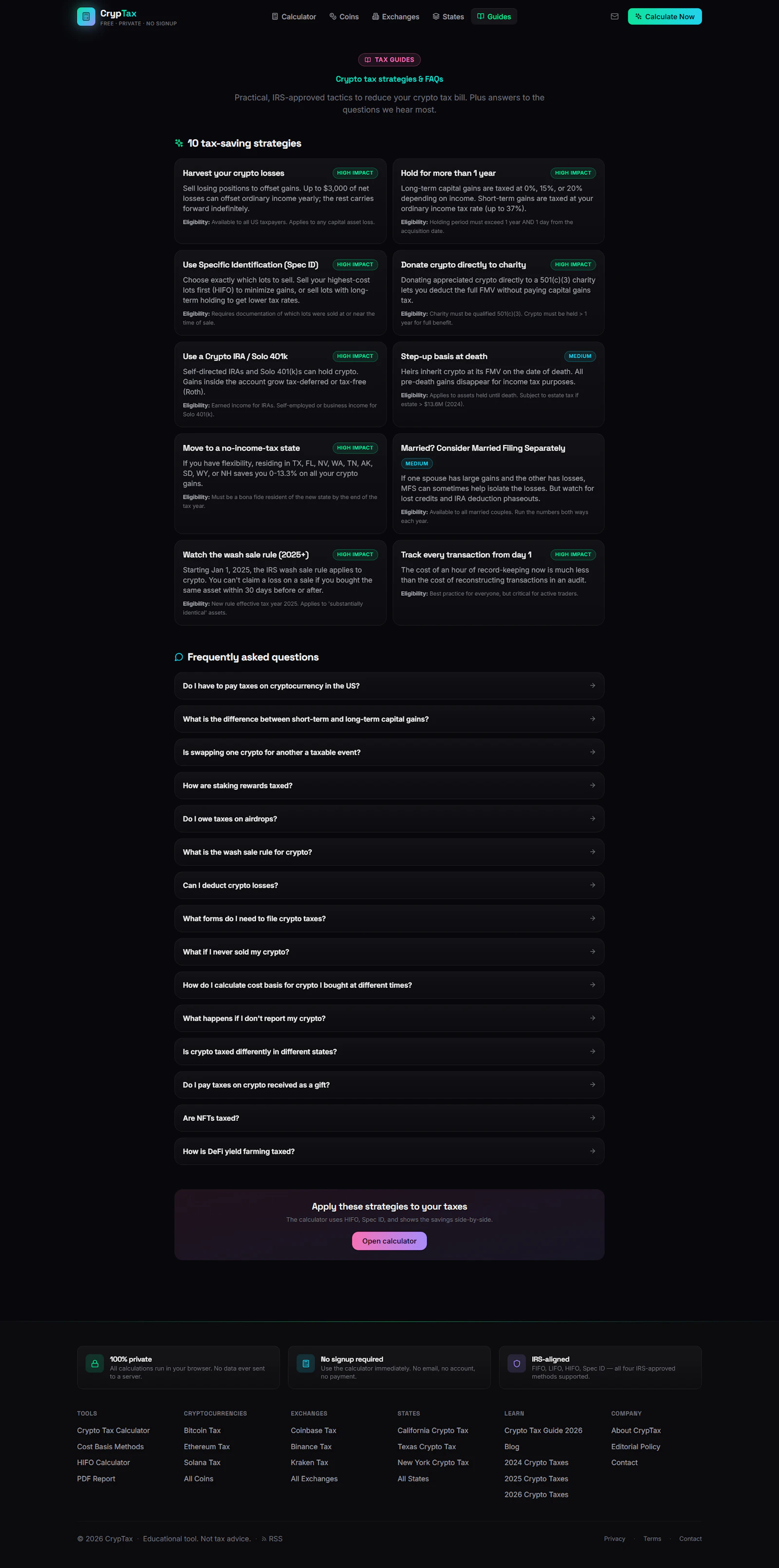 CrypTax screenshot 2
