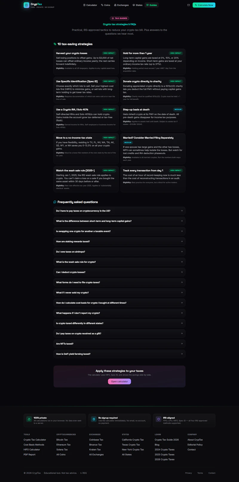 CrypTax screenshot 2