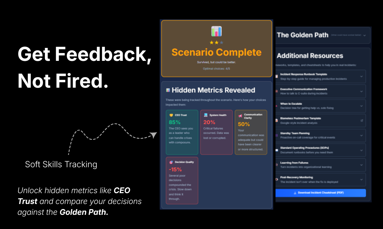 Technical Lead Simulator - Screenshot 3 showing product features and functionality