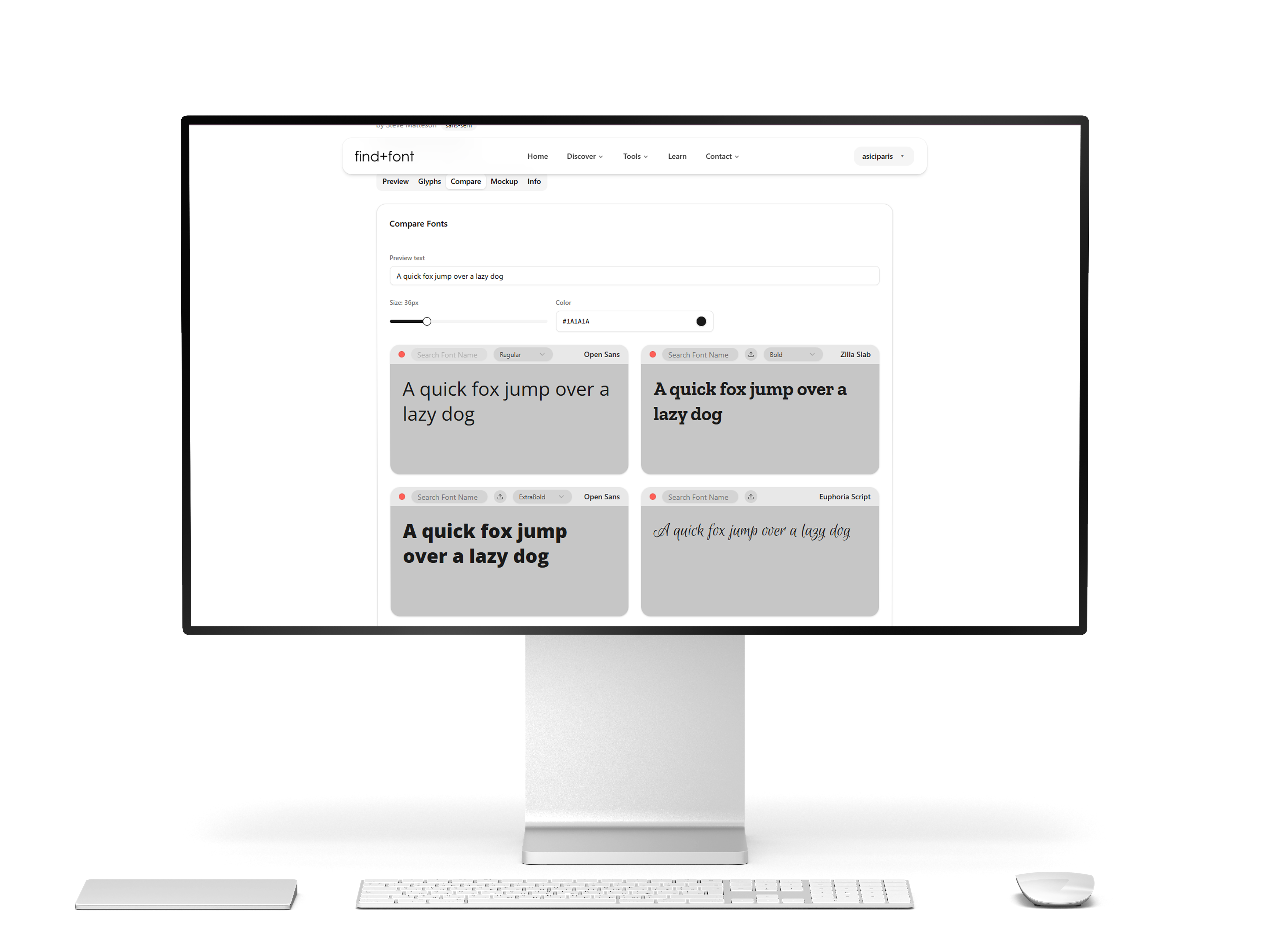 Findfont.co  - Screenshot 2 showing product features and functionality