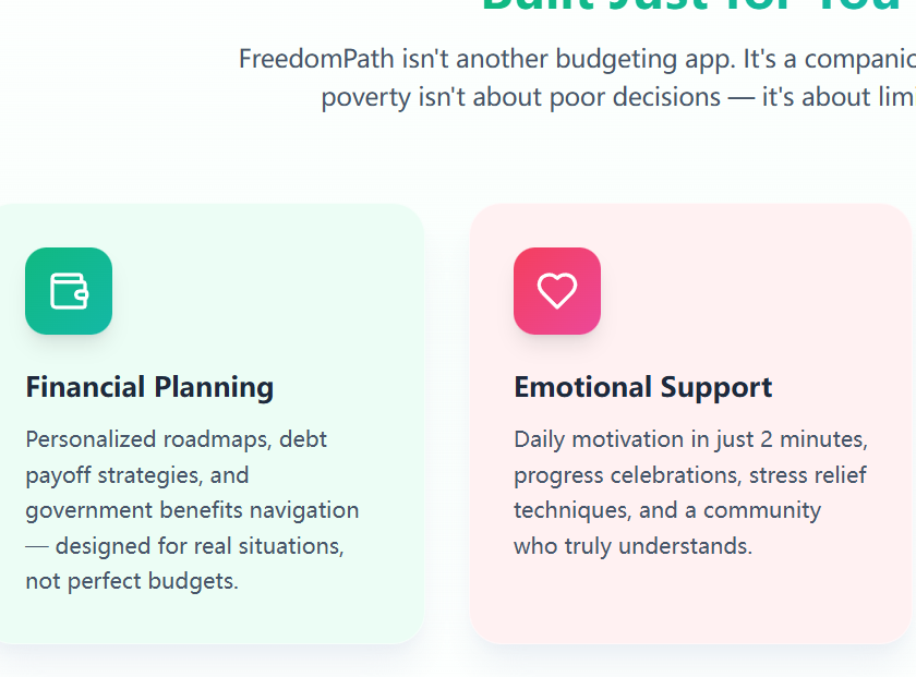 FreedomPath - Screenshot 3 showing product features and functionality