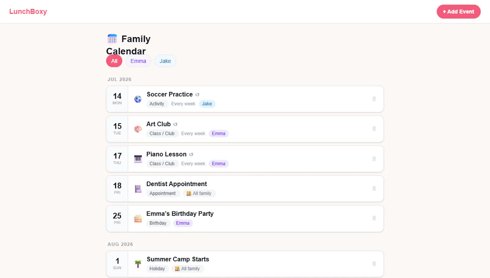 LunchBoxy screenshot 3