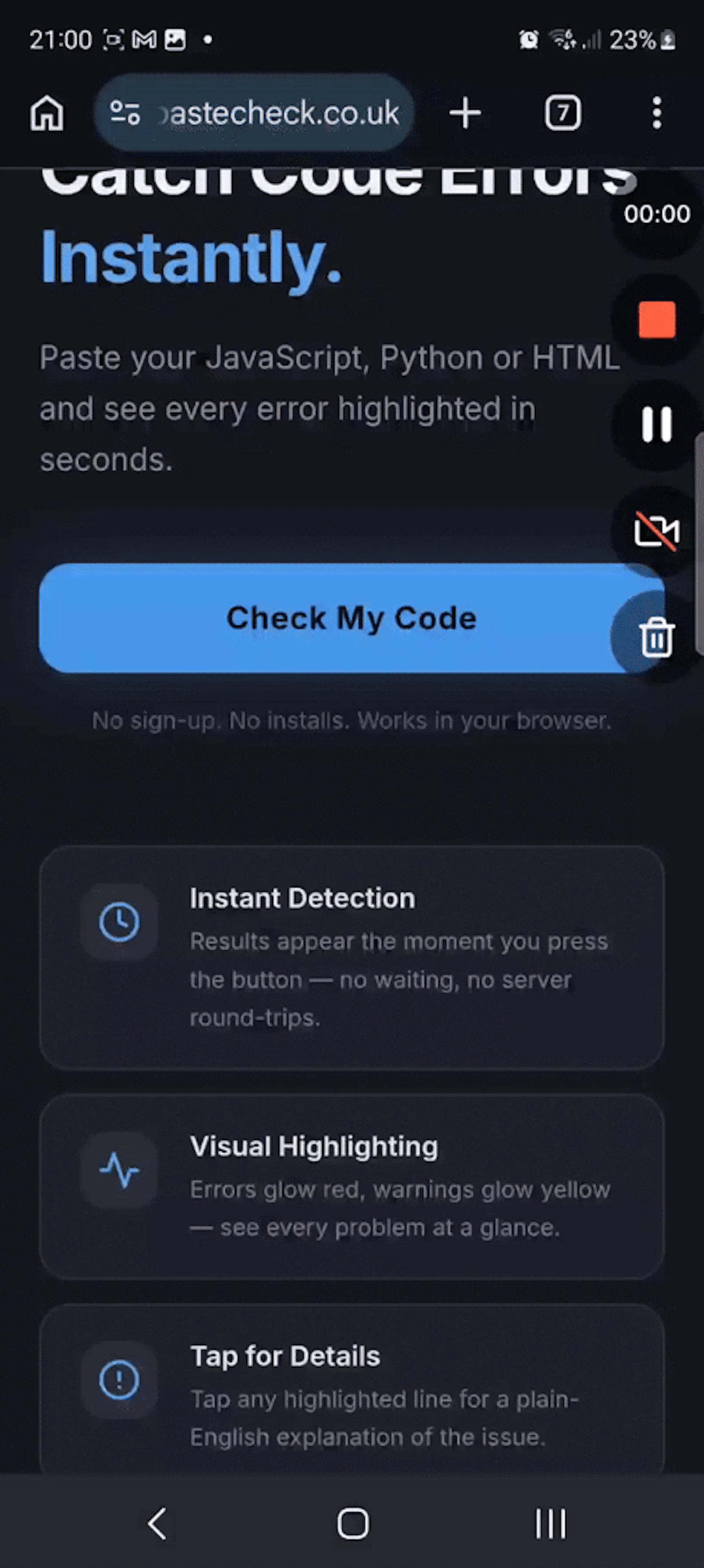 PasteCheck screenshot 1 (video preview)