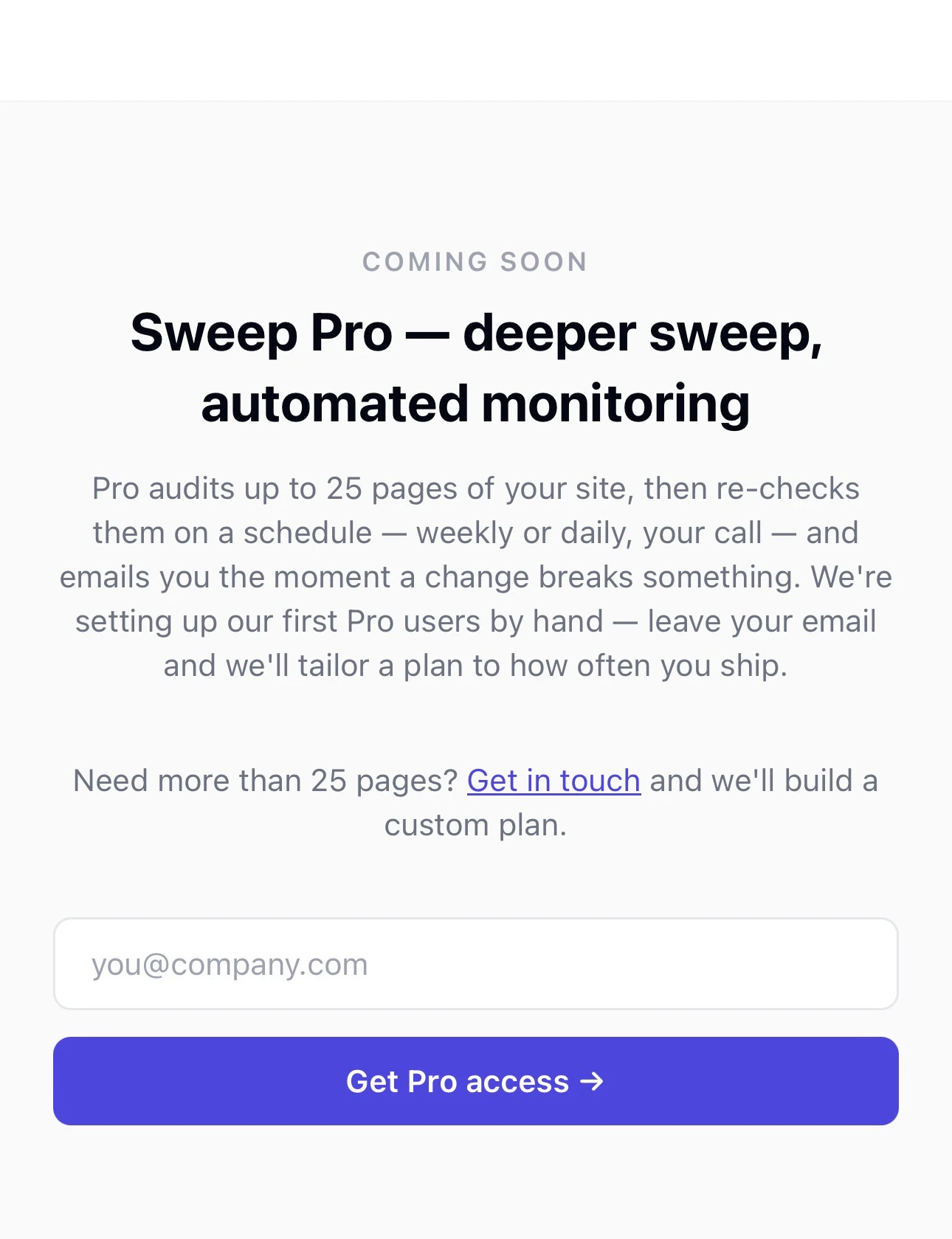 Sweep screenshot 1