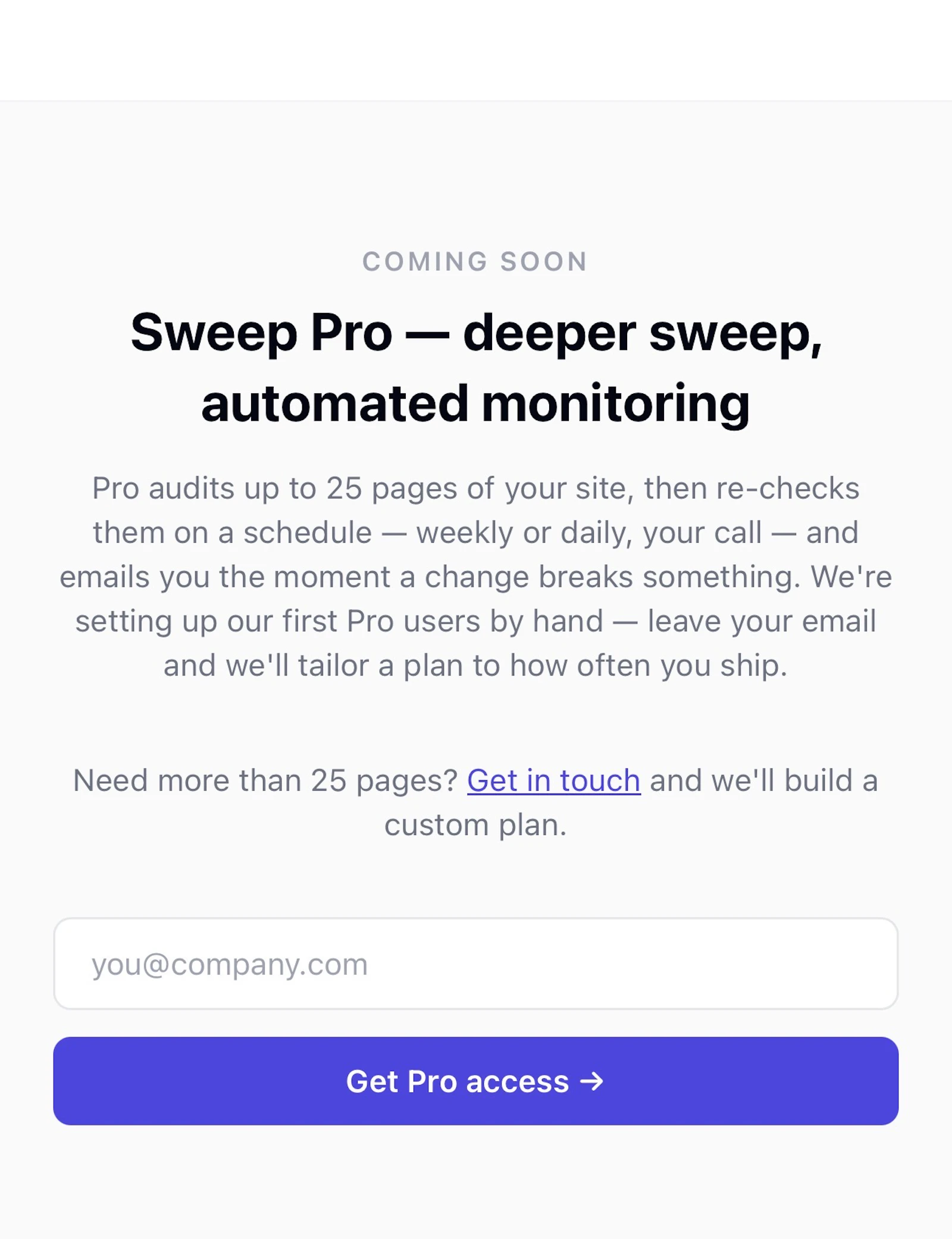 Sweep screenshot 1
