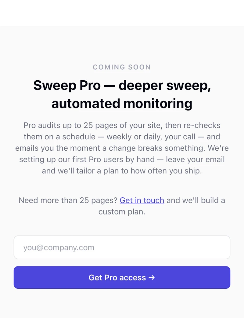 Sweep screenshot 1
