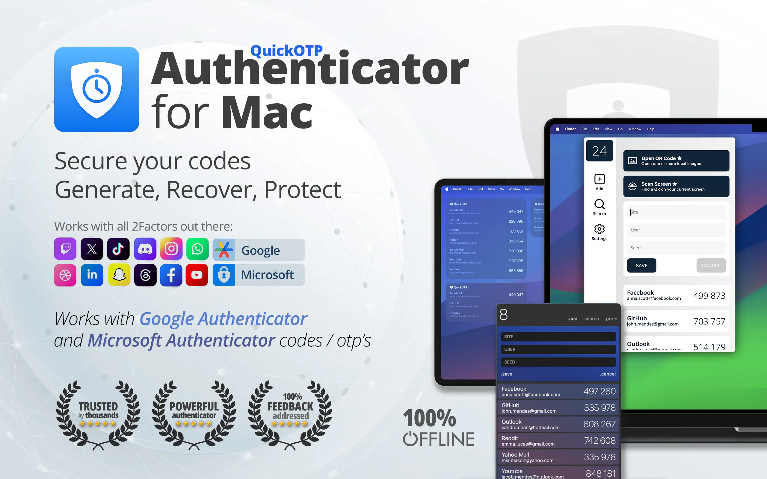 QuickOTP Authenticator gallery image