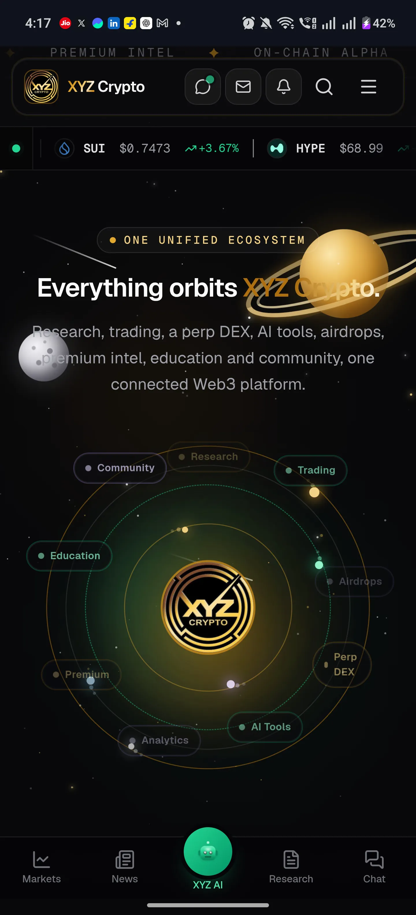 XYZ Crypto logo