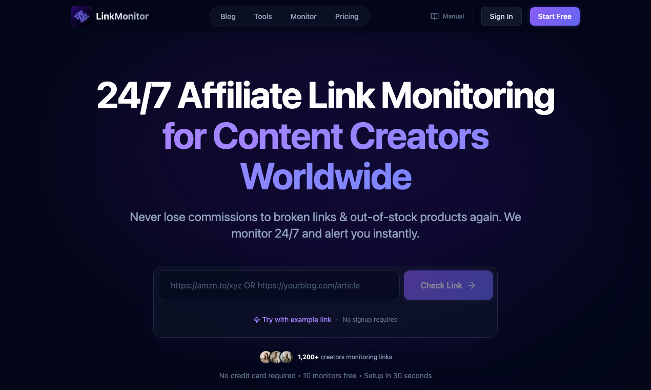 Affiliate Link Monitoring gallery image
