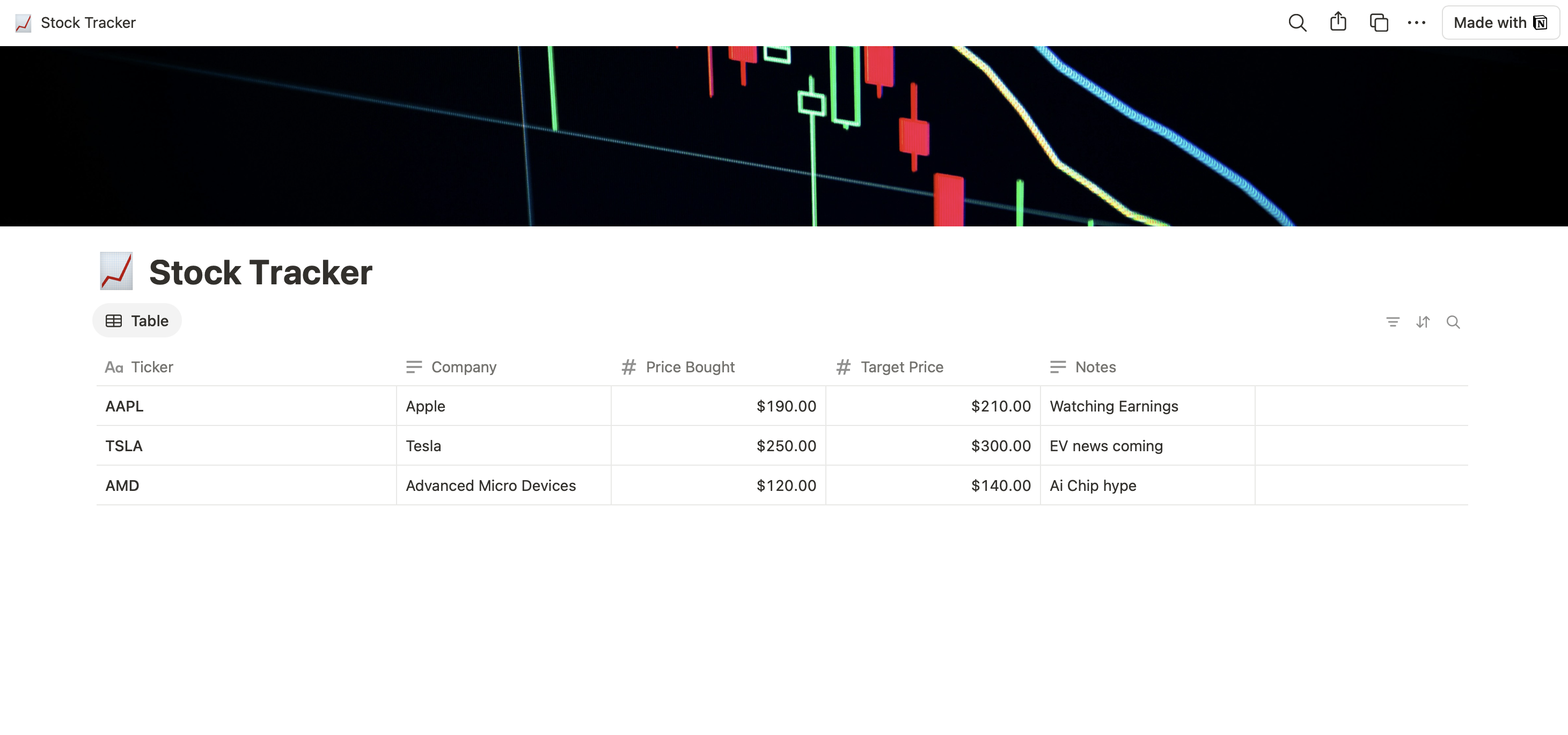Notion Stock Tracker... logo