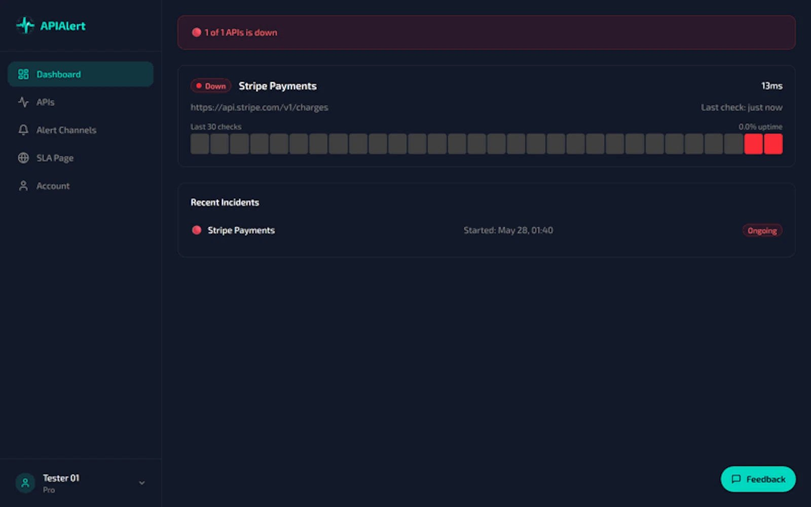 API Alert screenshot 1