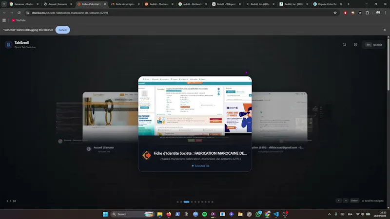 TabScroll screenshot 1 (video preview)