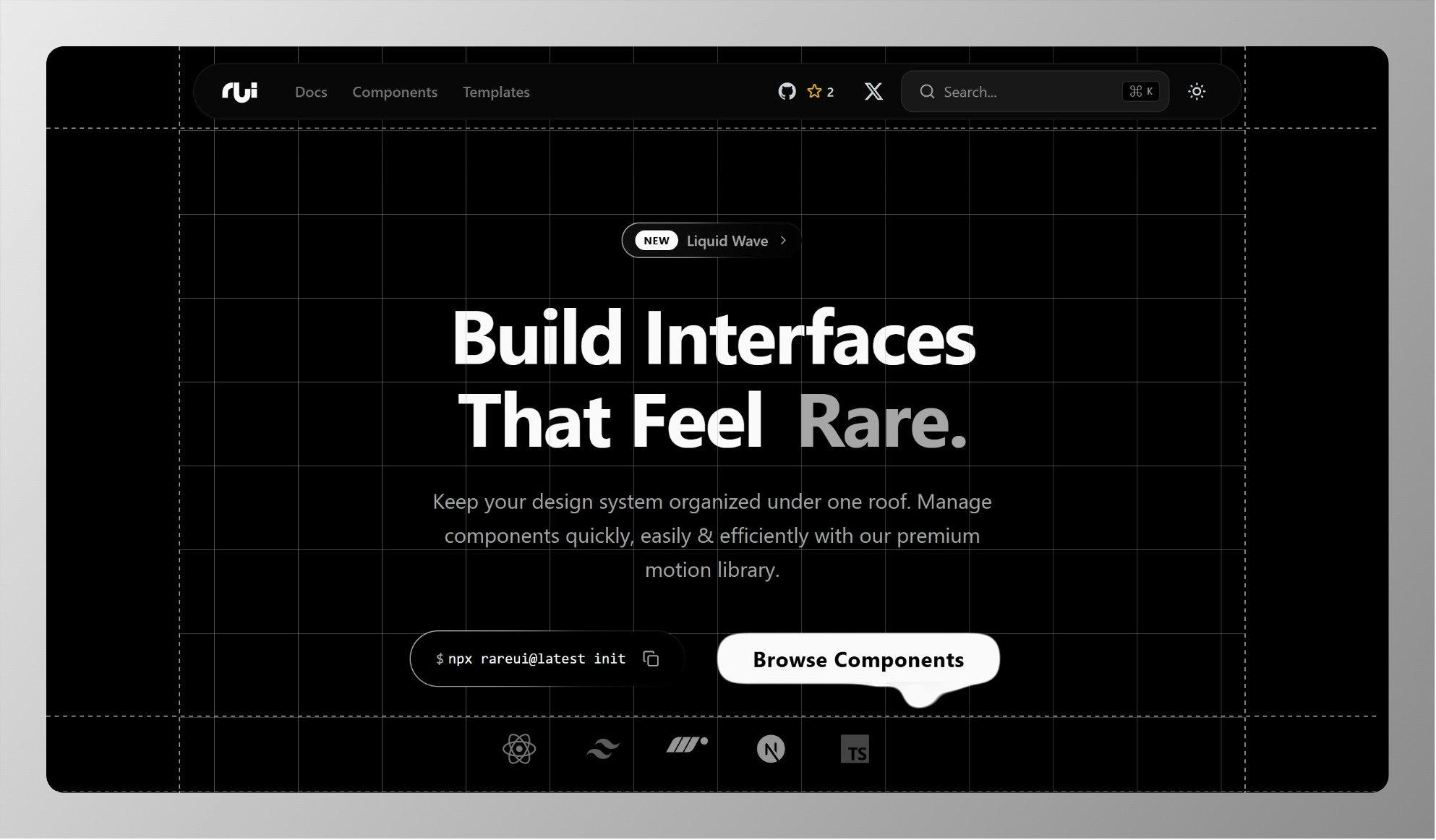 RareUI - Main product screenshot demonstrating key features and user interface