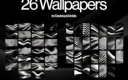 Wavy Black Free Wallpaper Pack media 2
