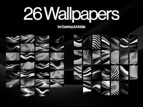 Wavy Black Free Wallpaper Pack gallery image