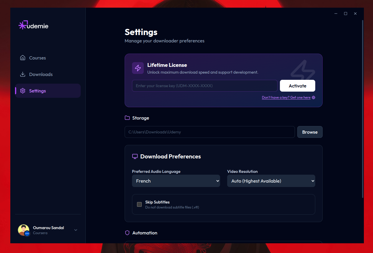 Udemie - Screenshot 2 showing product features and functionality