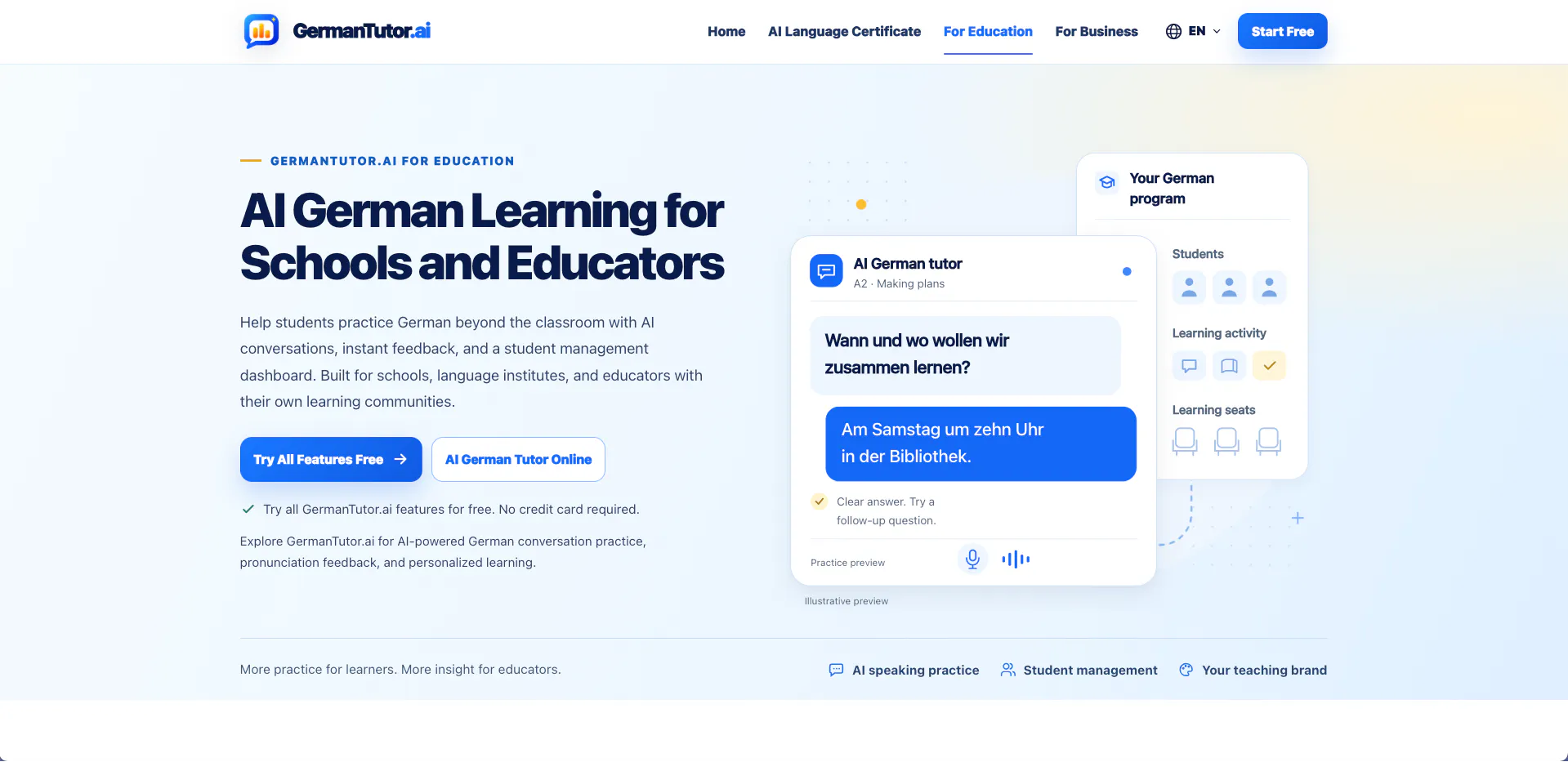 GermanTutor.ai -  free AI German tutor gallery image
