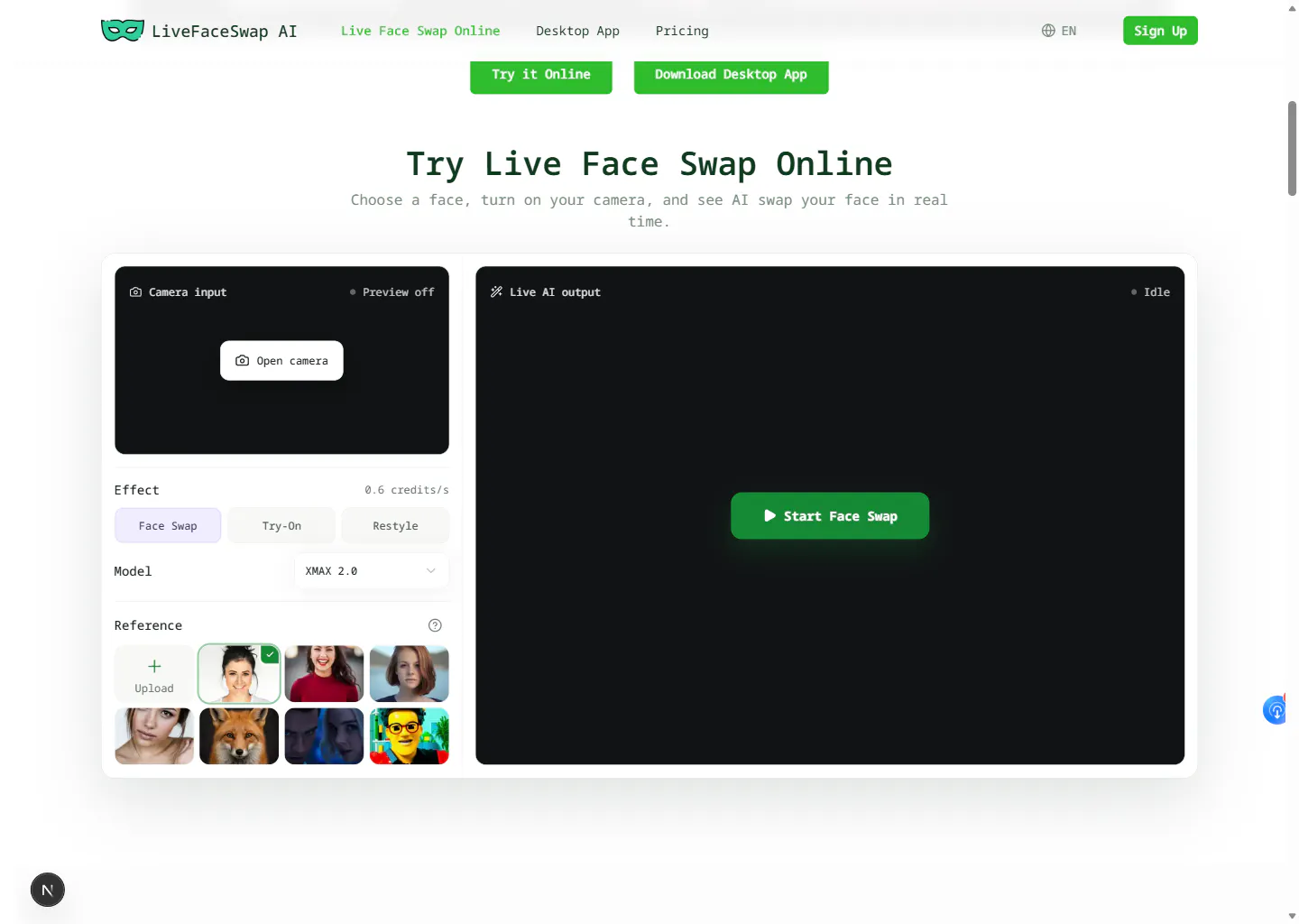 LiveFaceSwap AI 截图