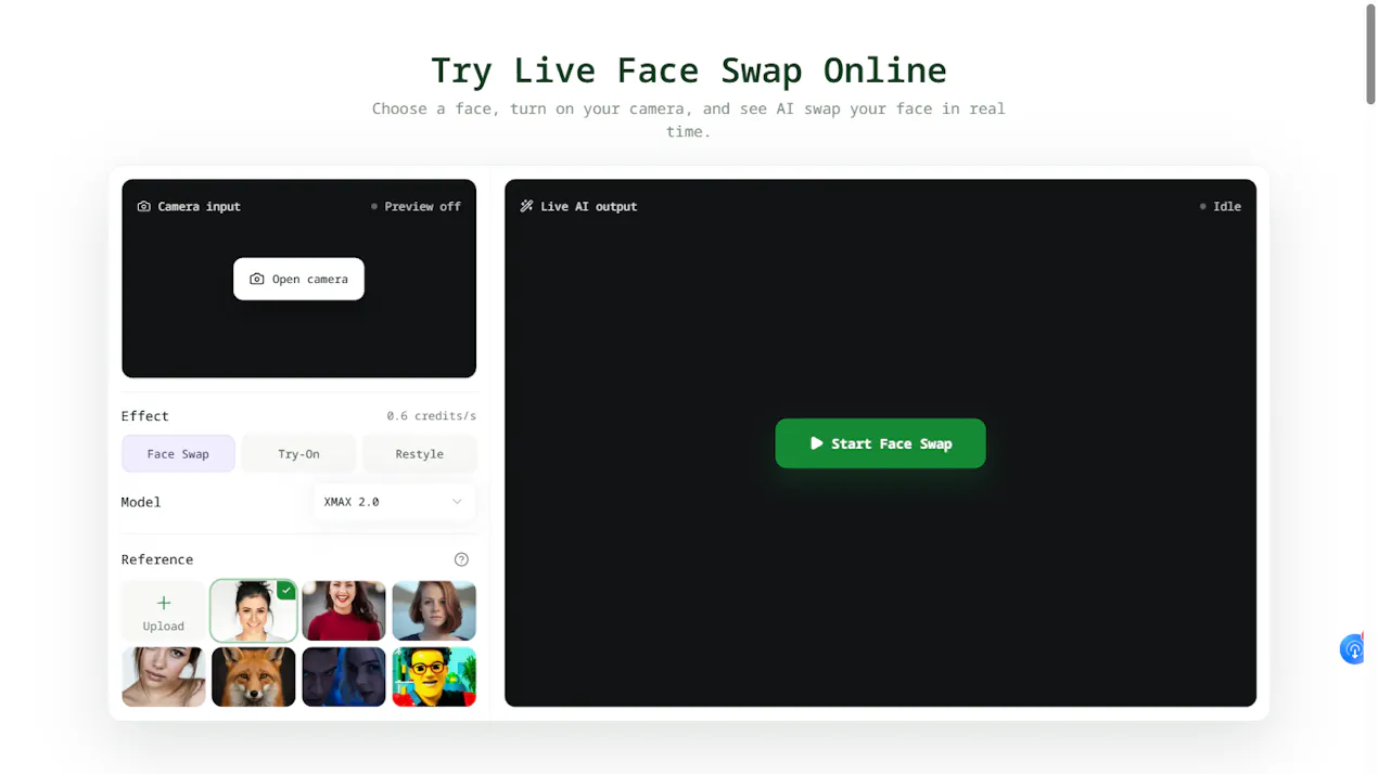LiveFaceSwap AI product