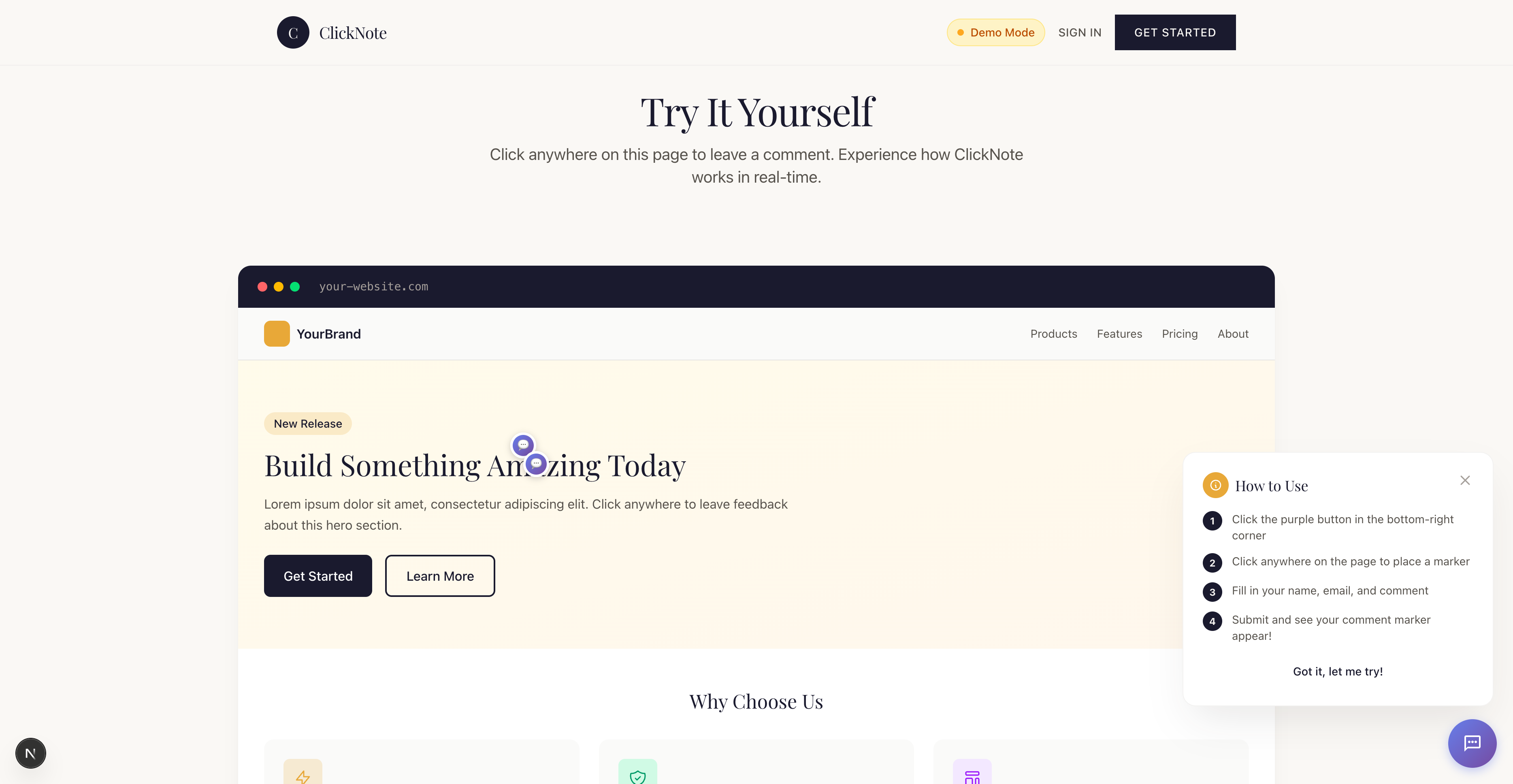 ClickNote - Screenshot 4 showing product features and functionality