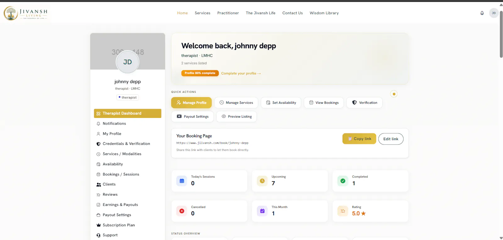Jiivansh  Telehealth & Therapy  Platform screenshot 4