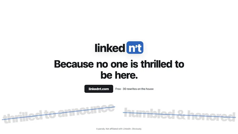 linkedn't screenshot 1 (video preview)