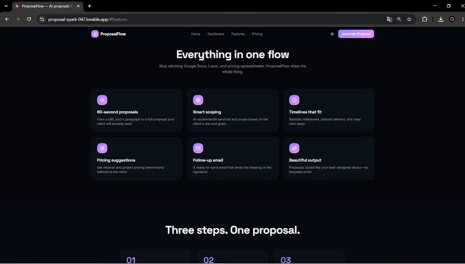 ProposalFlow screenshot 2