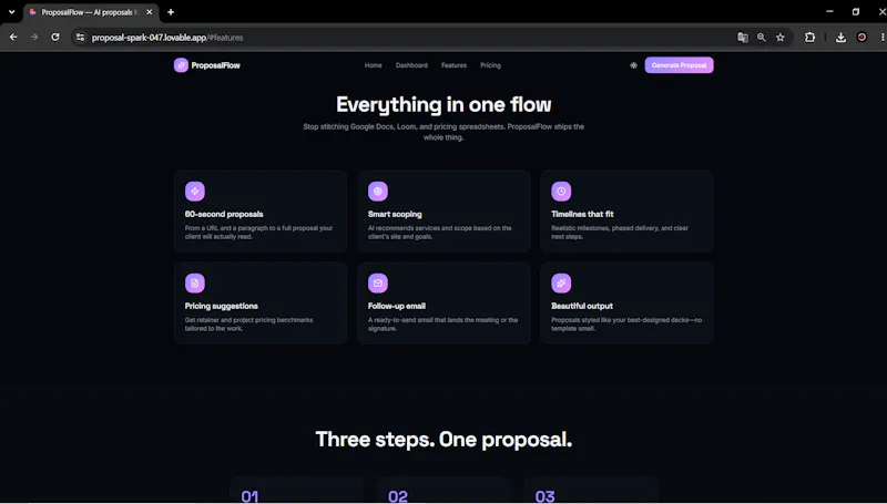 ProposalFlow screenshot 2