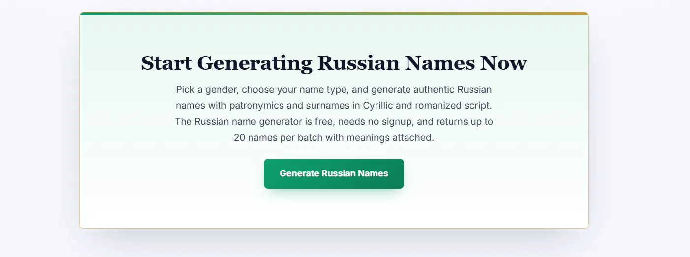 Russian Name Generator gallery image
