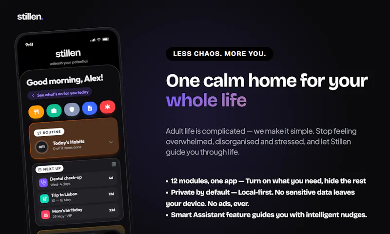 Stillen - Less chaos, more you.  screenshot 1