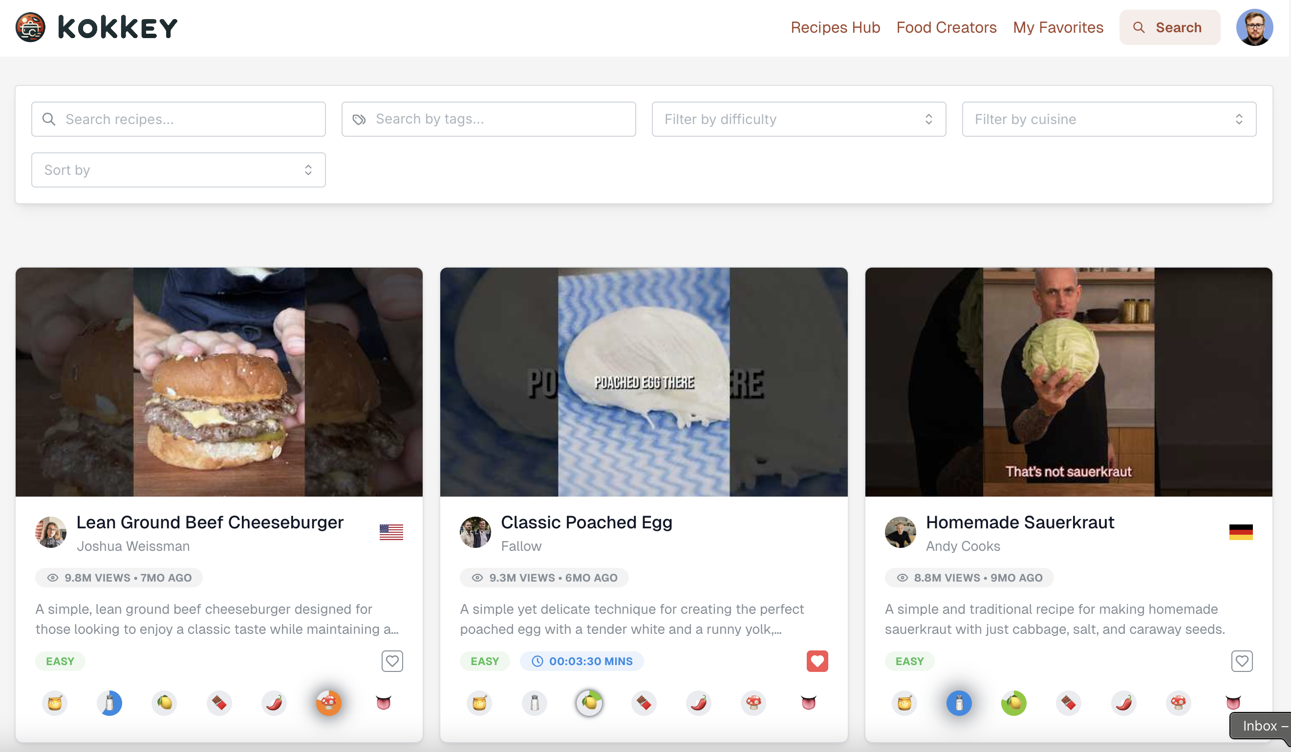 kokkey - Recipe discovery platform media 3