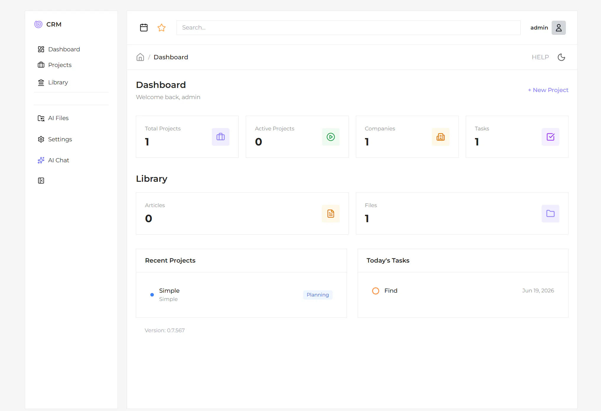 CRM screenshot
