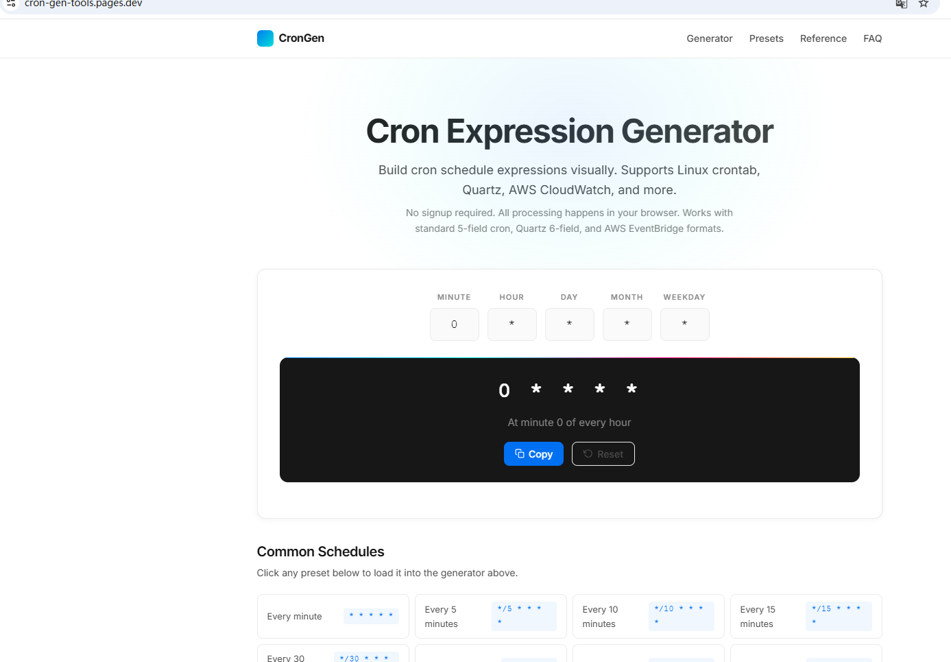 Cron Expression Generator