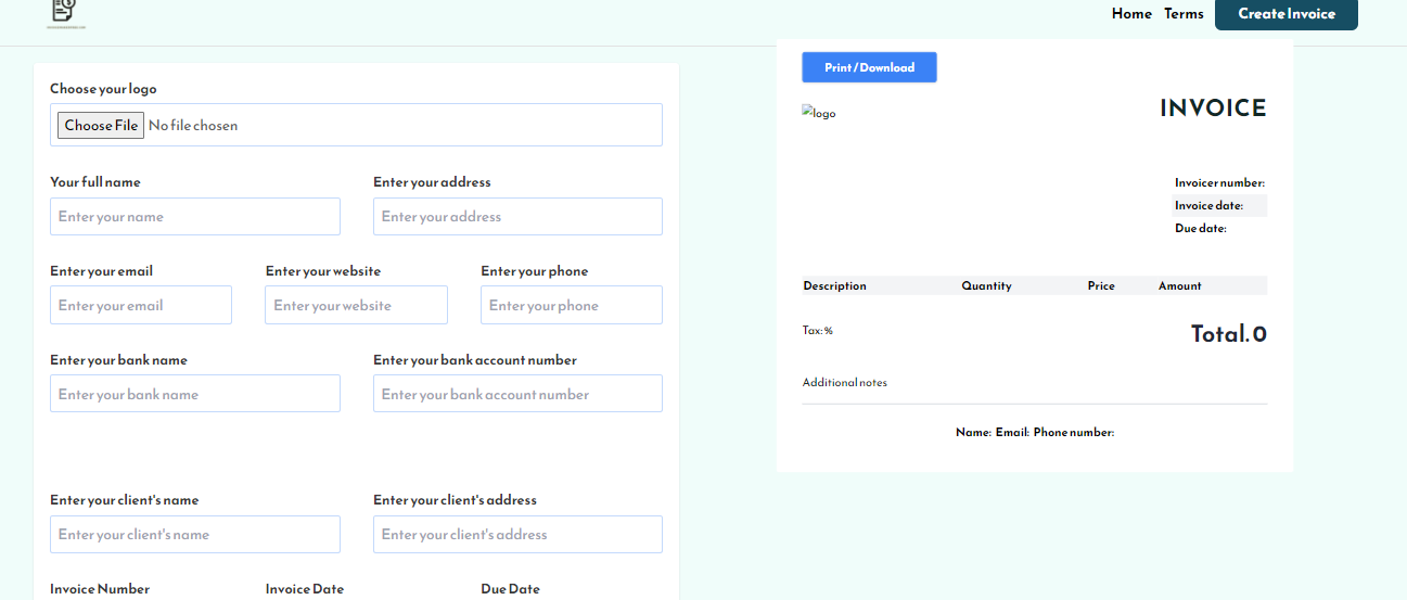 make invoice free [no signup required] gallery image