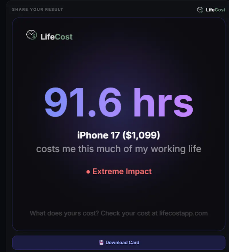 LifeCost screenshot 5