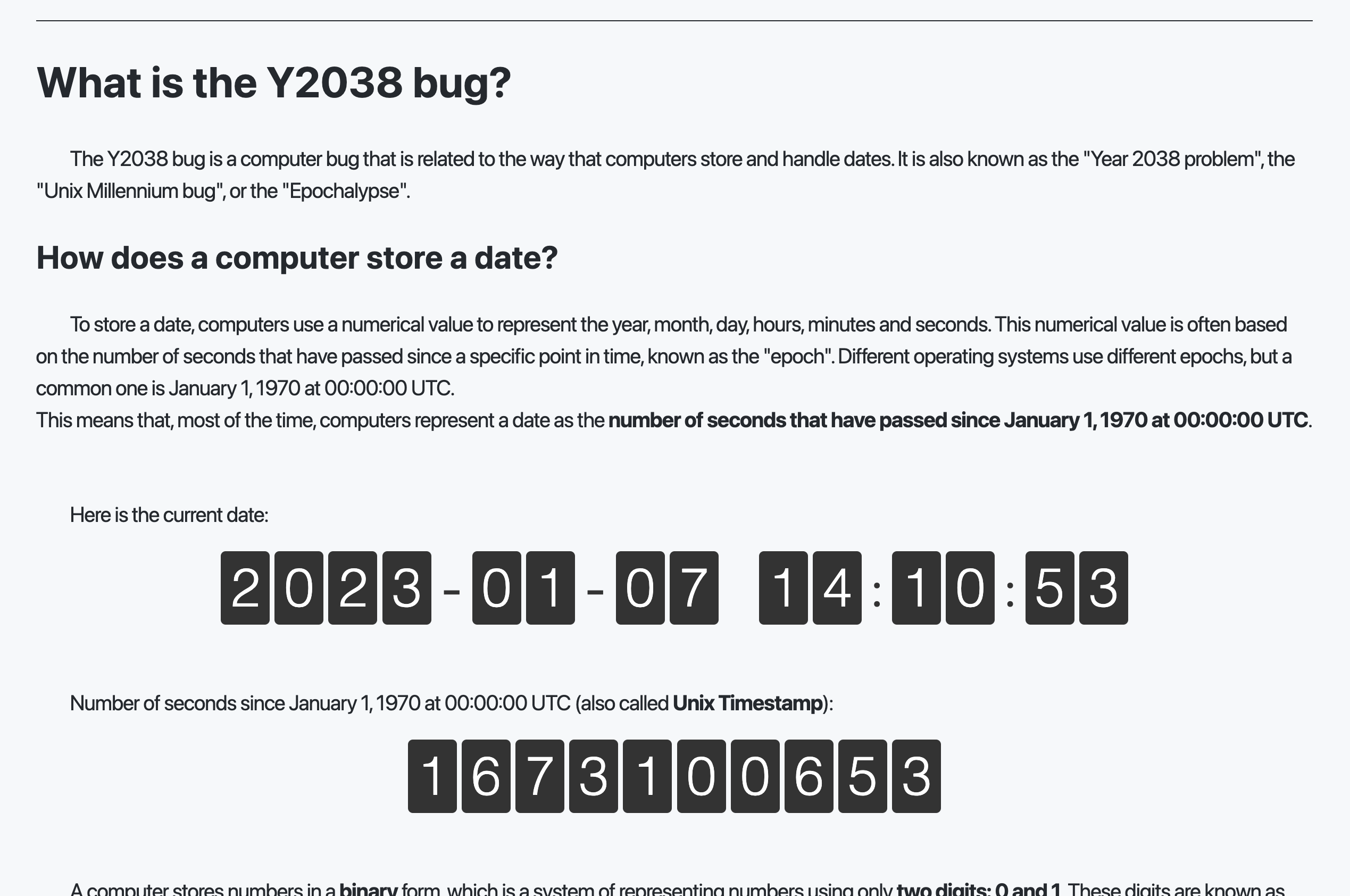 2038.wtf - Y2K 버그의 새 버전 인 Y2038 버그에 대해 알아보십시오. 미디어 2