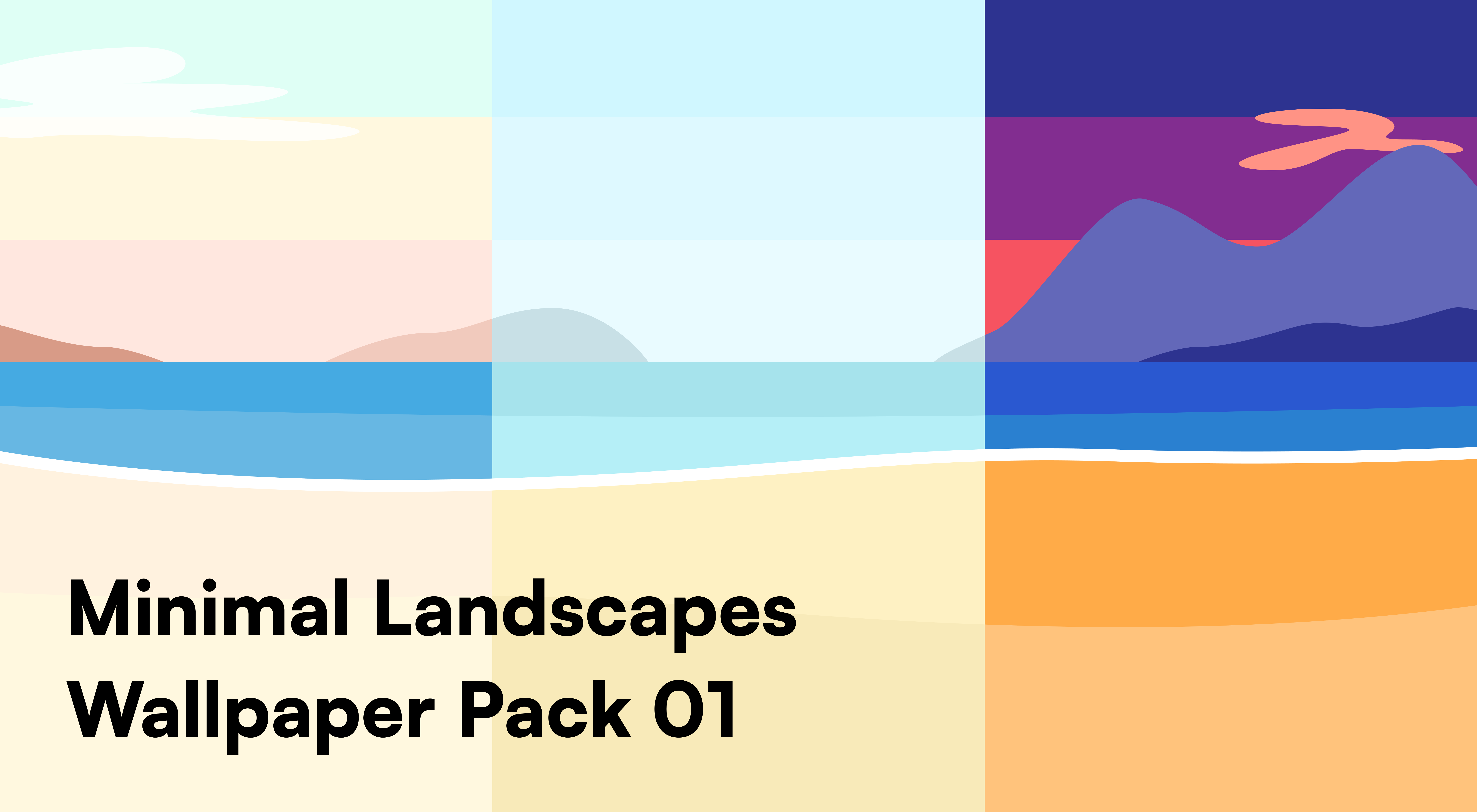 Mídia 1 de Papéis de parede de praia mínimos de paisagem - 3 papéis de parede de alta qualidade para desktop (8k) e celular.