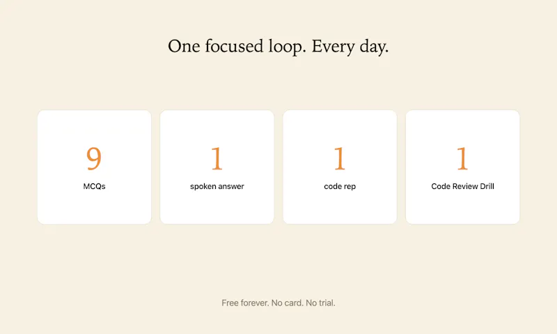 dailyknack.in — daily interview reps screenshot 3