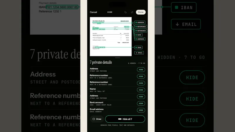 Ocro: Scan, Hide, Share  screenshot 1 (video preview)