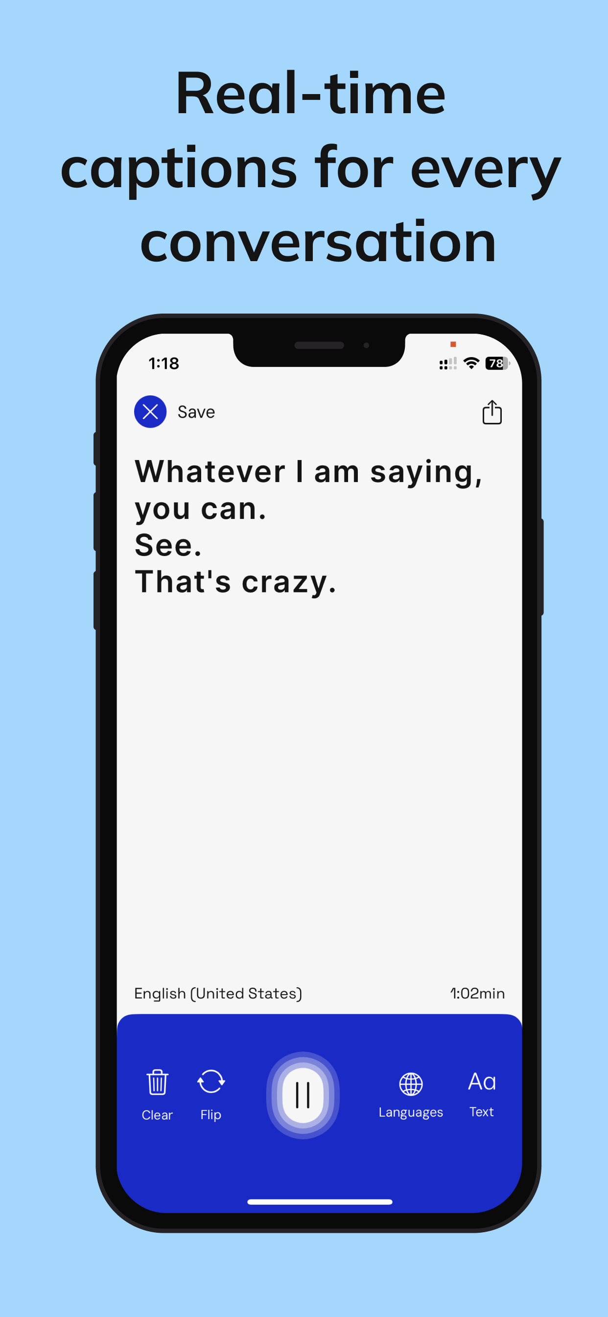 Média Live Transcribe Pro - Discours au texte en temps réel 2