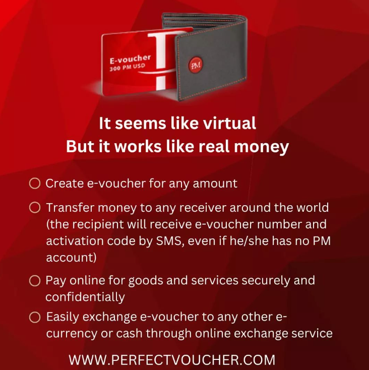PerfectMoney E-Voucher - オンライン支払いに使用するPerfectMoneyバウチャーメディア4