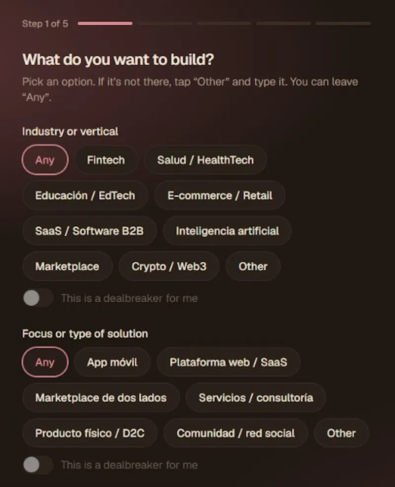Cofounder Match — find who to build with screenshot 2