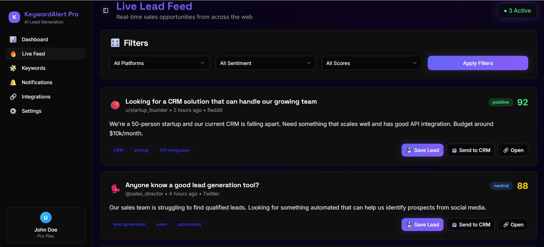 KeywordAlert Pro media 3