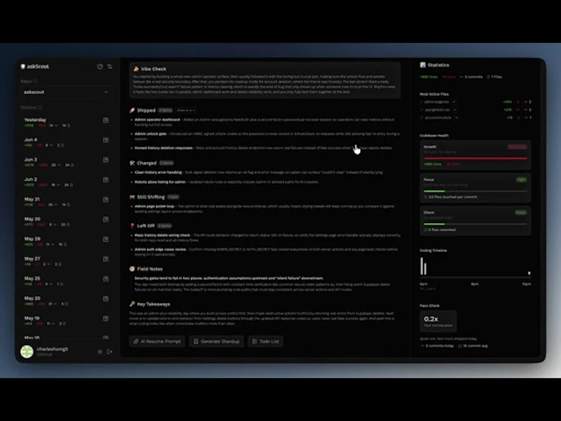 askScout screenshot 1 (video preview)
