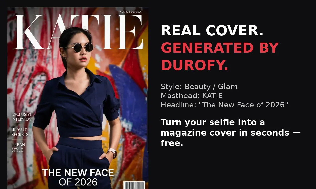 Durofy — AI Magazine Cover Generator gallery image