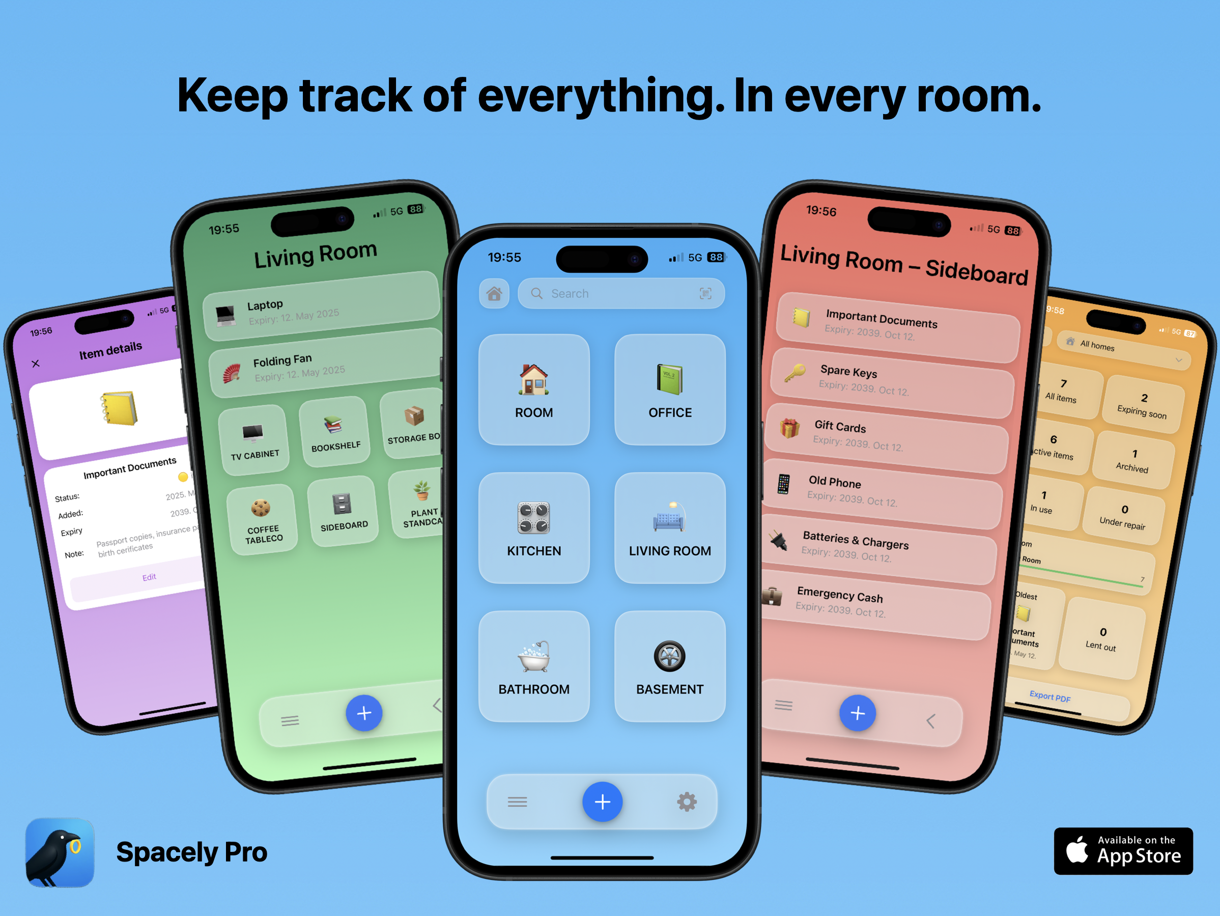 Spacely Pro - Organisieren Sie Ihr Zuhause mit Emojis, Fotos und QR -Codes. Medien 1