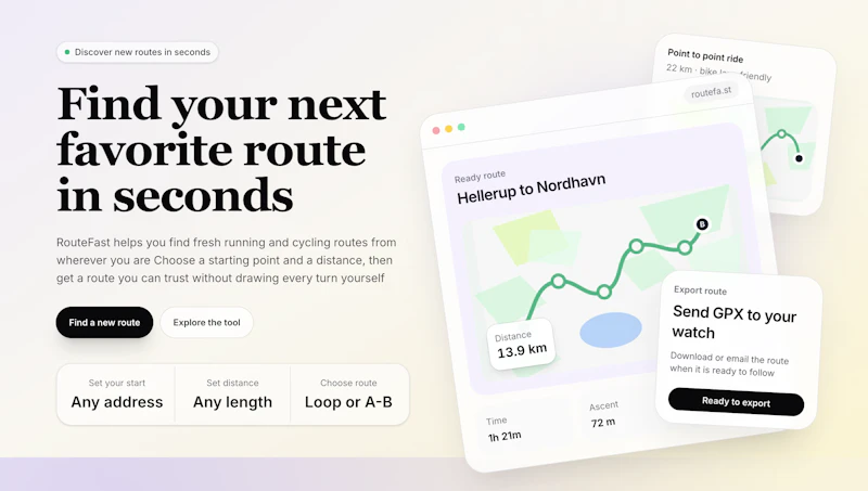 RouteFast screenshot 1