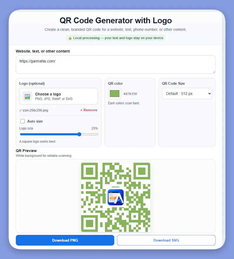QR Code Generator with Logo screenshot 1